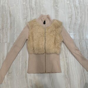 Patrizia Luca Milano Fur Cream Jacket Sz. XS